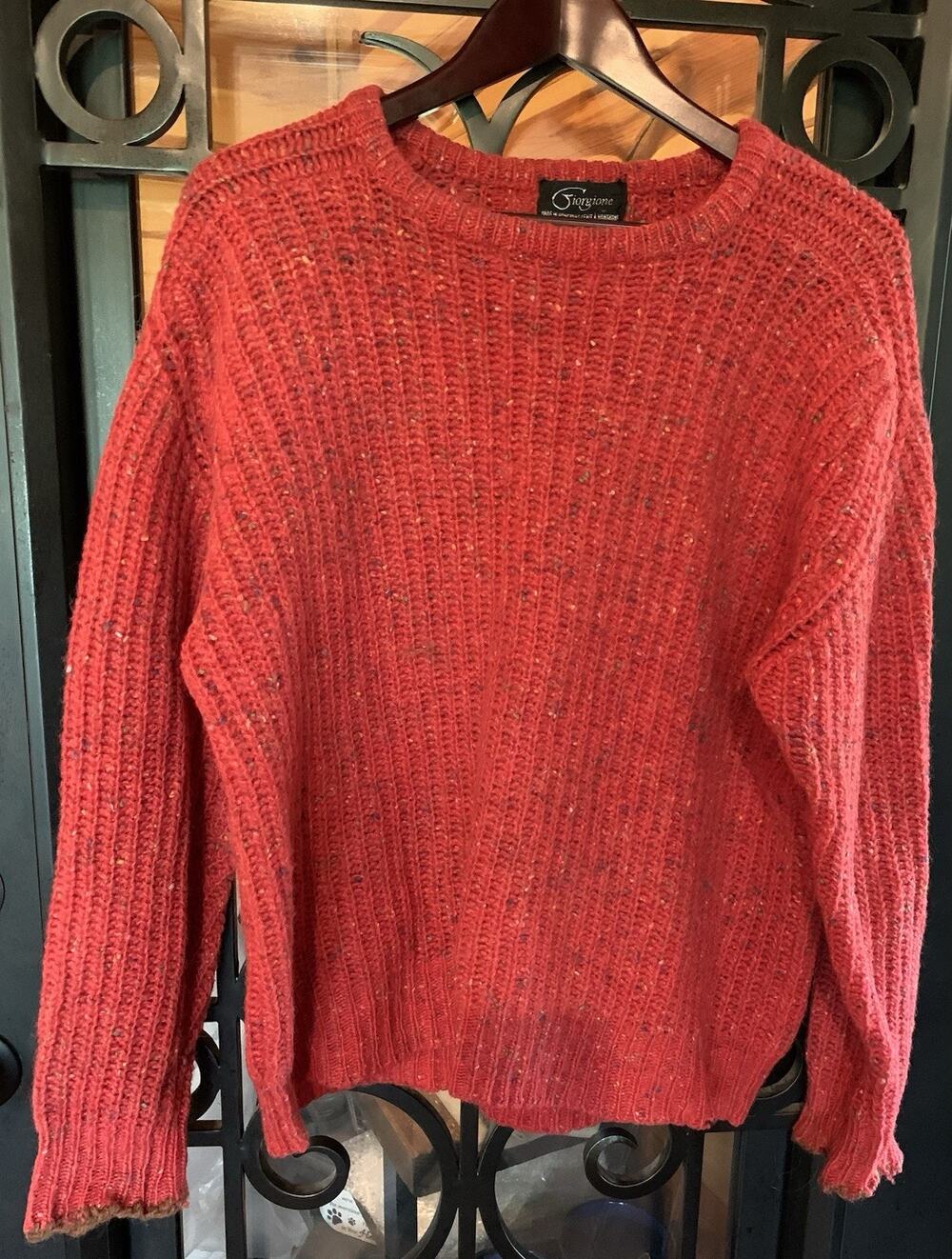 Vintage Giorgione Orange Flecked Virgin Wool Sweater Oversized M